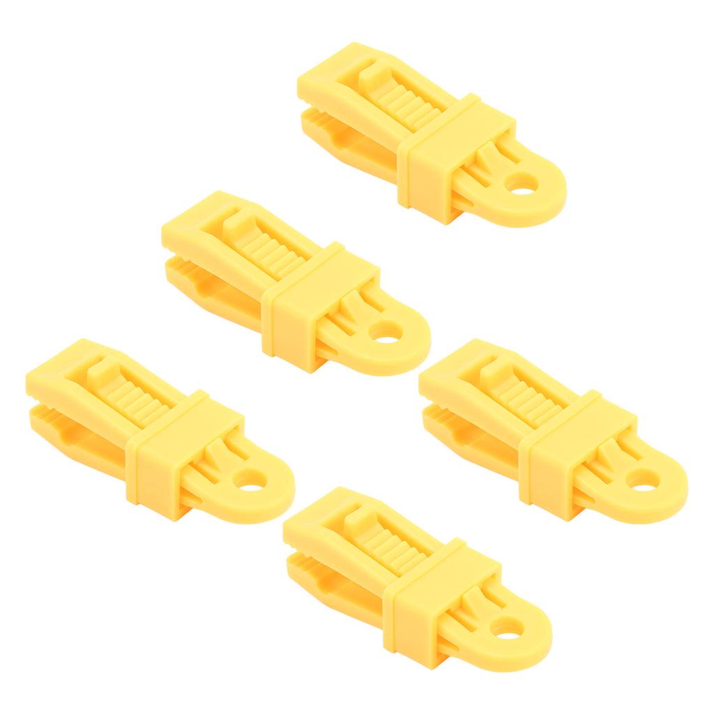 5pcs Tarp Clips Waterproof Tear Resistant Strong Lock Grip Tent Clips for Outdoor Camping