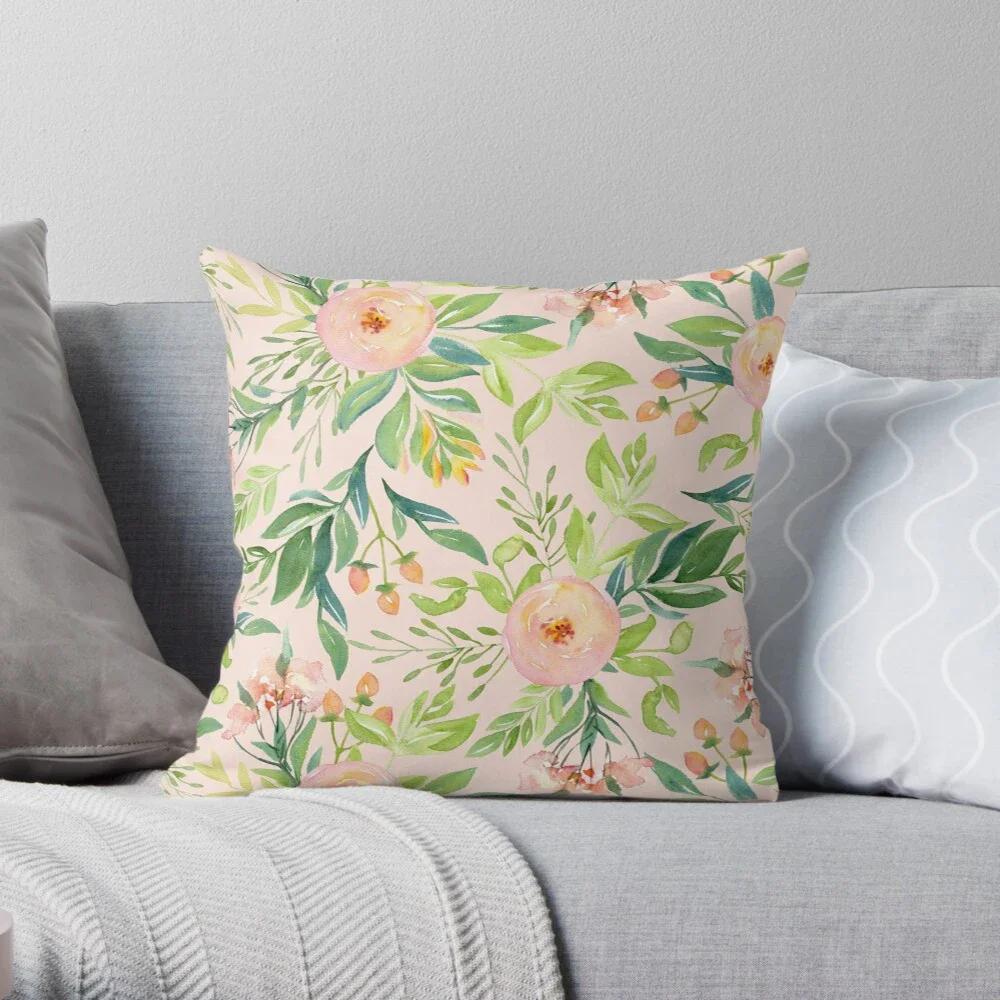 Living Room Bedroom Floral Print Cushion Cover Cotton Linen Pillow Cover Room Decoration Sofa Decoration Cushion