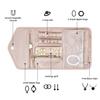 Travel Jewelry Organizer Case Foldable Jewelry Roll for Journey-Rings, Necklaces, Earrings, Bracelets,Mini,Soft Pink