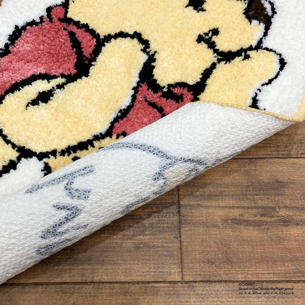 MORIPiLO Winnie the Pooh Entrance Large and 60cm Honey Disney Morishita Pillows Mat, Cute, Approx. (Disney Die-Cut Mat, Orange), Merchandise,