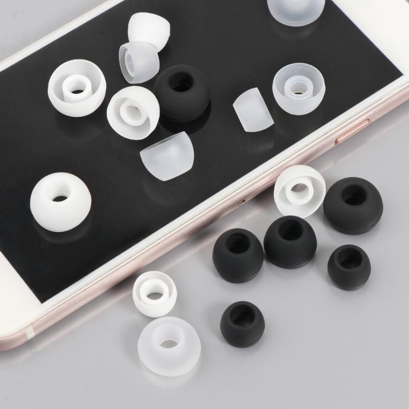Earbud Tips Soft Silicone Earbuds Replacement Tips for in-Ear Headphones(Inner Hole 4.5mm Earphones) ,12 Pieces