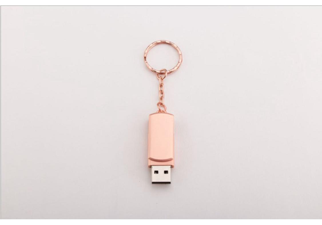 Металлический поворотный USB-накопитель - 16 ГБ/32 ГБ/64 ГБ, высокоскоростной, с возможностью гравировки, Business Edition 4GB розовый