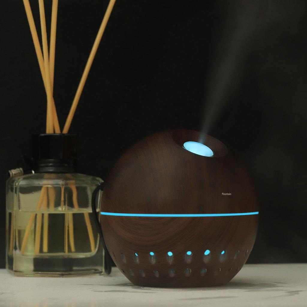 Wood Grain USB Aroma Diffuser & Translucent Humidifier