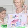 296 In 1 / Set Early Childhood Educational Creative DIY Desktop Mushroom Nail Puzzle Game Toy
