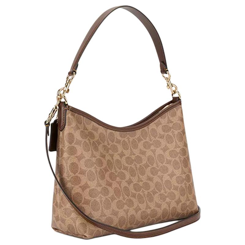 Coach Laurel 31 Shoulder Bag Signature Canvas Women Hobo Handbag Dual Detachable Straps Zipper Closure Commute CEY95‑IMXHE CV975‑IMXHE