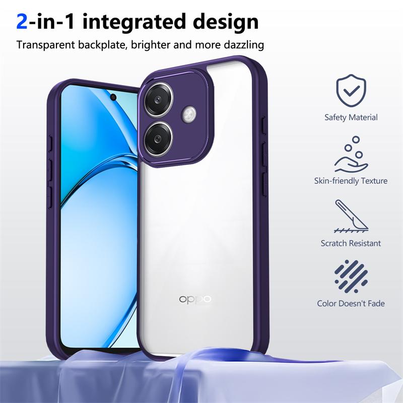 Oppo A3 5G CPH2683 CPH2693 Case Shockproof Silicone Bumper Clear Back Hard Cover Matte Phone Case for Oppo A3 OppoA3 4G CPH2669