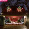 2D Door Banner 1 ASOONYUM Large Self Luminous Christmas Garage Door Banner with 2D Flat Fabric Winter Scene