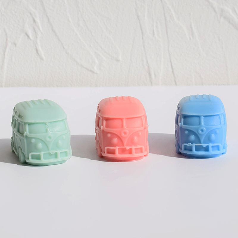 New 3D Mini Car Bus Silicone Candle Mold DIY Car Shape Craft Gypsum Cement Soap Clay Mold Home Decoration Gift Making Tool
