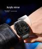 SANDA 9080 Men's Luminous Barrel-Shaped Sports Watch - Multifunctional, Waterproof, and Ideal for Student Parties.
