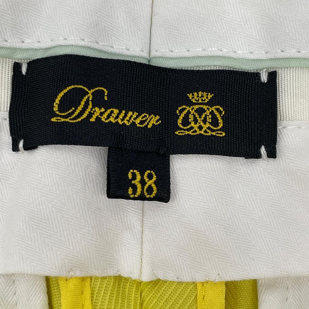 DRAWER Yellow Cotton Twill Slim Pants Bottoms 38 yellowUsed