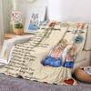 1pc Letter To Mom Pattern Soft & Warm Polyester Knit Blanket, Digital Printed, All-Season Throw for Napping, Traveling, Sofa yy250906031