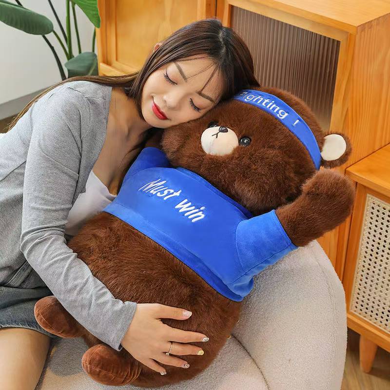 Latest Fighting Bear Doll Kawaii Stuffed Plush Toy Doll Cartoon Anime Cute Pillow Children's Birthday Gift Fun Christmas