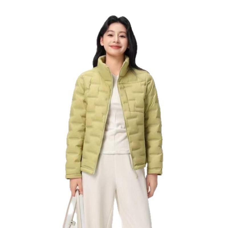 Down jacket women's autumn and winter new down light and thin good-looking fashion stand-up collar warm slim and thickened short jacket