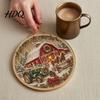 Holiday Party Hanging Ornaments Christmas Rhinestone Painting Suncatcher Kit Round DIY Decor Garden Window Fireplace for Tree Home Craft Pendant