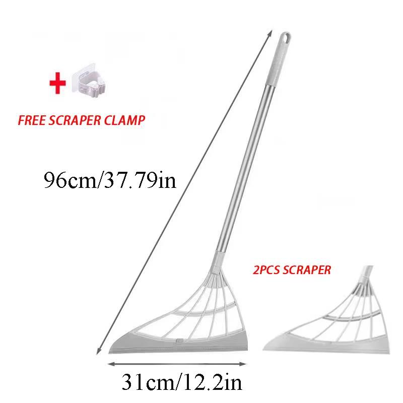 Silicone Broom Wiper Squeegee Long Handle Window Washing Mop Household Floor Glass Magic Scraper Hand-push Mirror Cleaning Tools