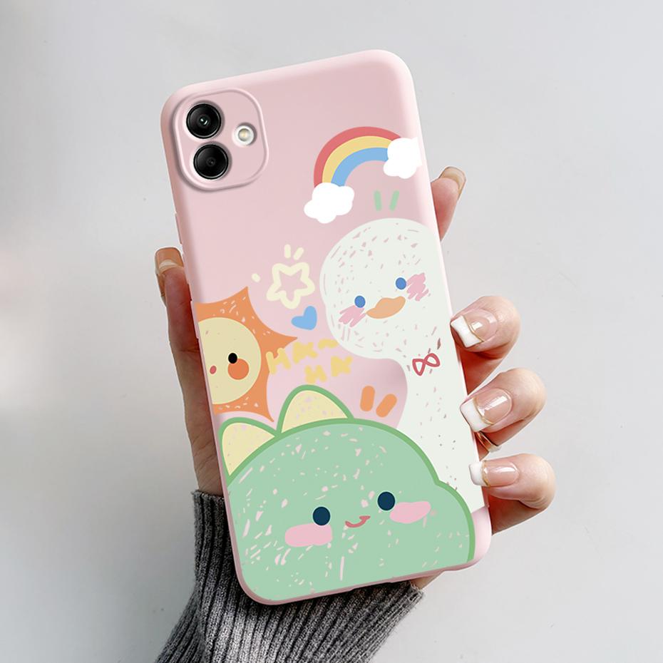 For Samsung Galaxy A04 A04E A04S Phone Case Stylish Painted Protection TPU Silicone Back Cover For Samsung A 04 E S Bumper Shell