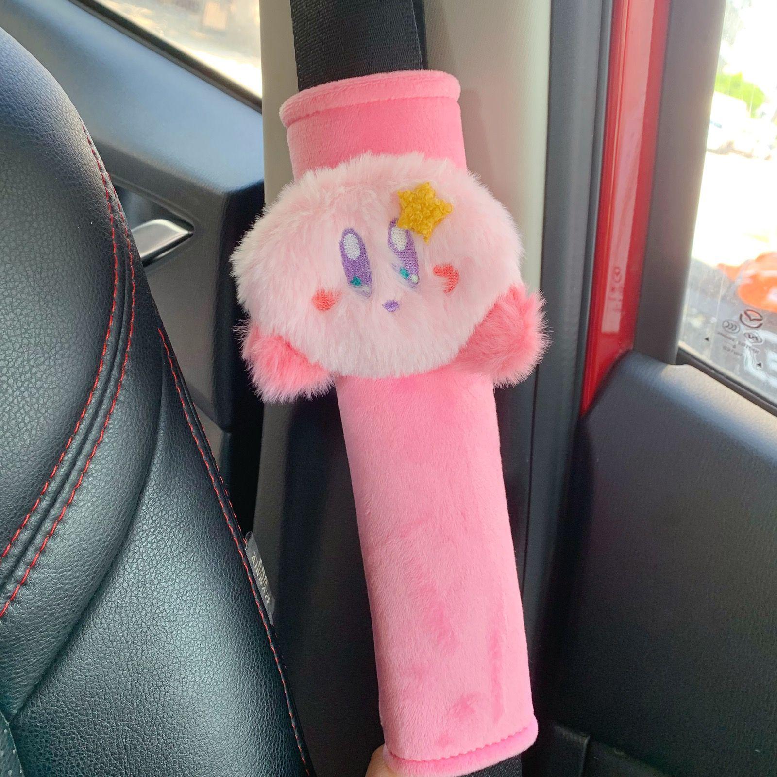 

Kirby Pink Shoulder Pad - Cute Car Interior Accessory for Girls