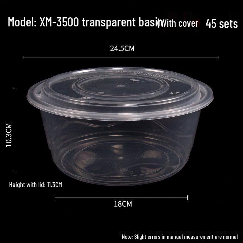 Sweet Elegance Disposable Food-Grade Plastic Takeout Bowls with Lids