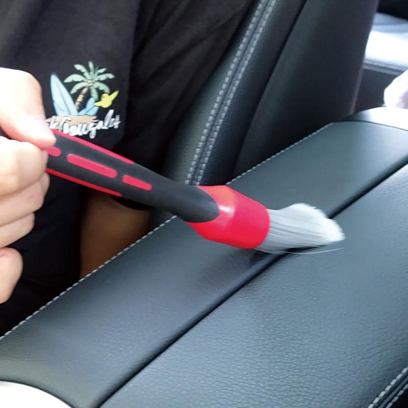 Car Wash Brush Long Handle Soft Bristle Car Interior Detailing Brush Auto Air Outlet Vent Wheel Cleaning Elbows Brushes Tools