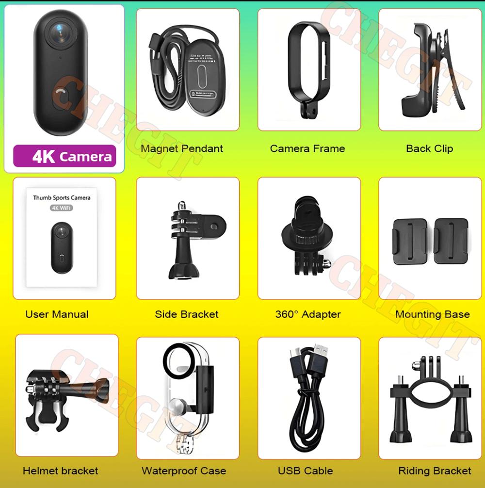 4K /1080P Motorcycle Mini Recorder Finger WIFI Action Camera Lightweight Motorcycle Road Sport Cam Bicycle Vlog Pet Body Camera