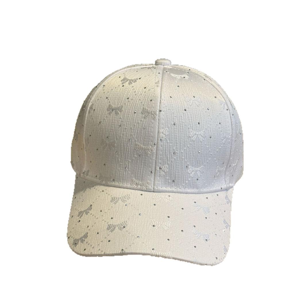 2026Embroidered and rhinestone-studded fashionable Korean-style sweet versatile women's outdoor casual sun-protective baseball cap