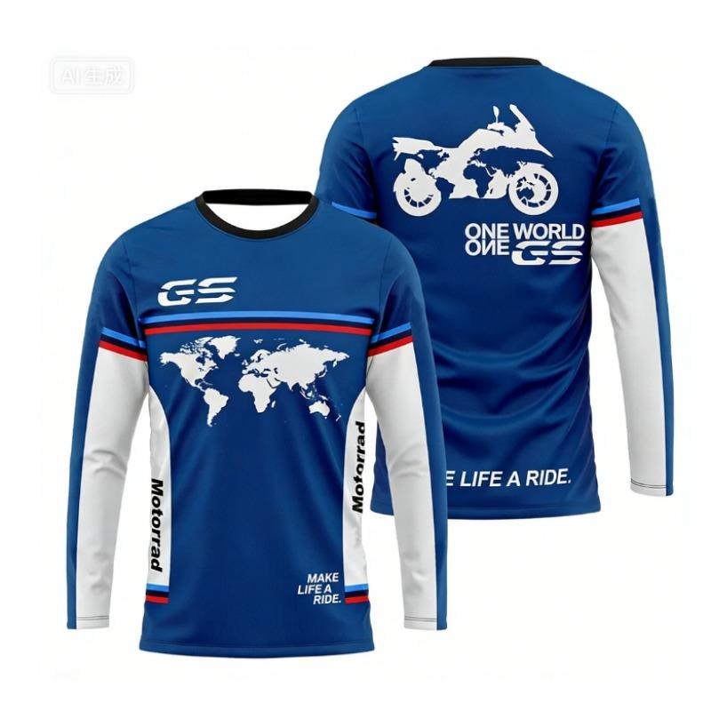 

For Bmw Motorrad Long Sleeve Tops Men Women Clothing Motorcycle Mountain Bike Jersey Breathable Quick Dry Downhill Flexible Tops 4XL