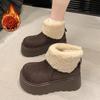 High-heeled Snow Boots for Women, New Style, with Added Padding and Thickness, Woolen Shoes, Short Boots