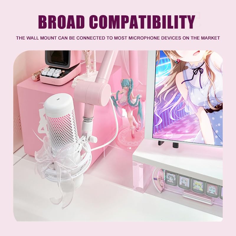 BOMGE Boom Arm Microphone Stand - Adjustable Heavy-Duty Suspension Boom Scissor Arm Stand with Cable Management Channel and Desk Clamp for