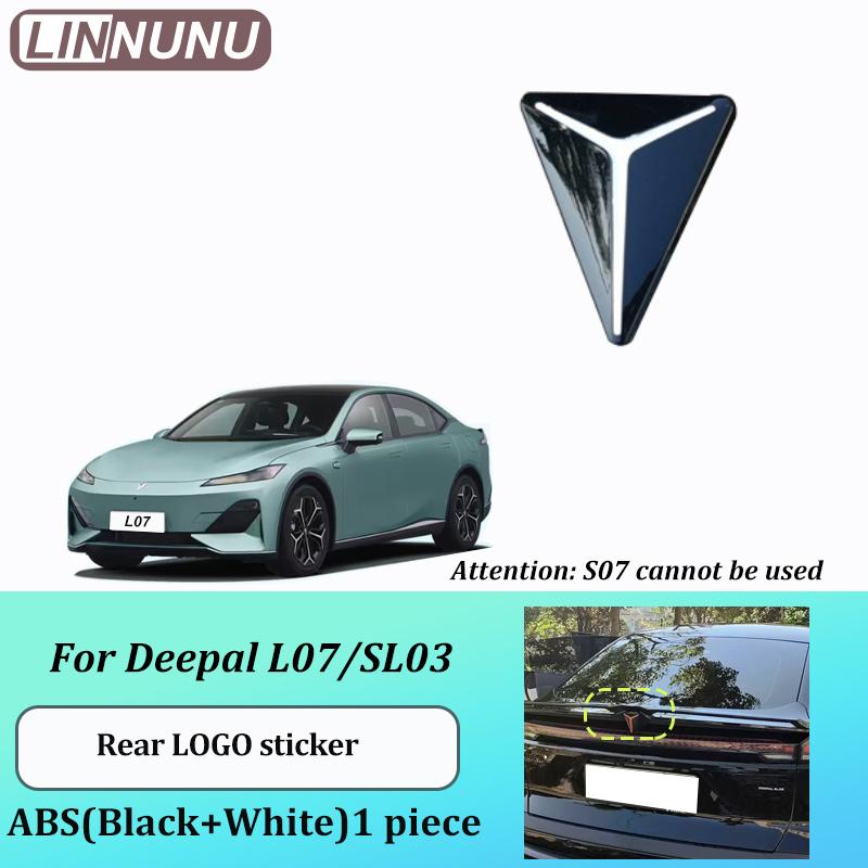 LINNUNU Car Logo Stickers Steering Wheel Emblem Wheel Hub Front and Rear Stickers Auto Exterior Accessories For Deepal L07 Sl03