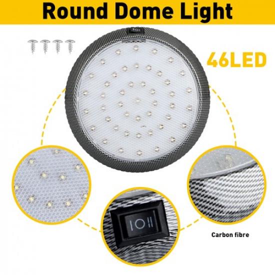 Universal 46-LED Car Vehicle Interior Roof Ceiling Indoor Dome Light White Lamp