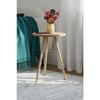 Round Side Coffee Table Single Nesting Coffee Table With Wooden Legs