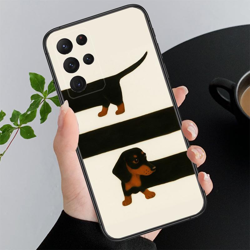 

Phone Case For Samsung A17 A55 A16 A56 A35 A15 A53 A54 A33 A34 A25 A05S A52 A52S A07 A26 A06 Cute Cartoon Dachshund dog A15