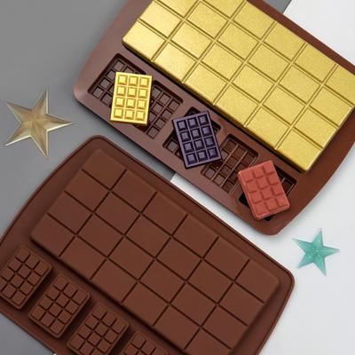 Chocolate Mold Heat-Resistant Food Grade Reusable Non-stick BPA Free DIY Silicone Cake Candy Making Dessert