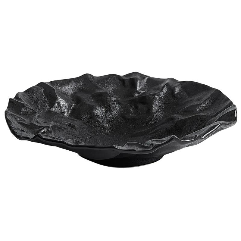 Folding Deep Dishes, Dishes and Bowls, Advanced Sense, Japanese Tableware, Western Food Salad, Ceramic High-end Dishes, Home .