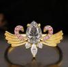 Trendy Angel Wing Heart Ring - Versatile, Creative, and Popular Fashion Accessory