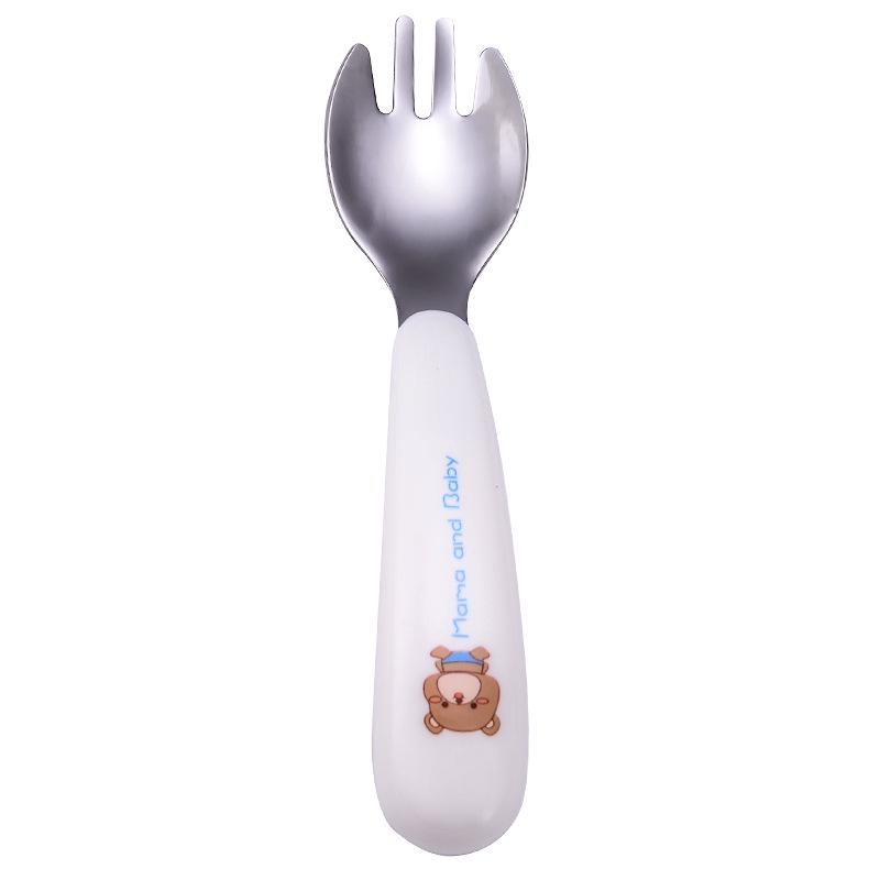 304 Stainless Steel Children's Cartoon Cutlery Set: Baby Feeding Spoon & Fork, Training Spoon & Fork