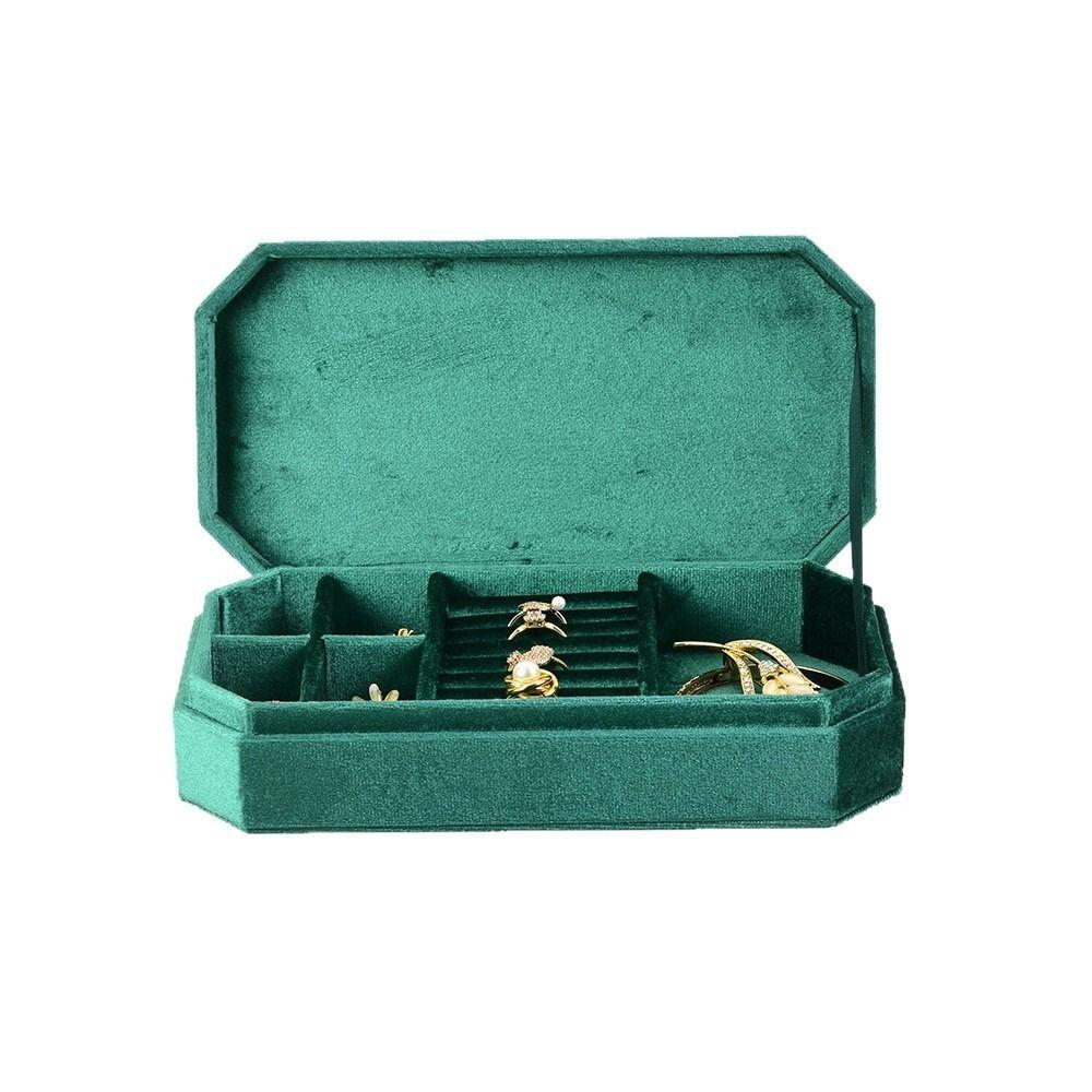 Rings Necklace Velvet Jewelry Holder Large Capacity Jewelry Storage Case Square Jewelry Box Gift