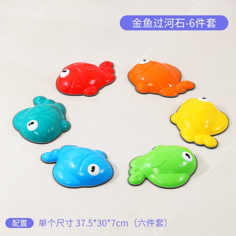 

Трансграничная золотая рыбка, пересекающая реку, камень, детский камень для ходьбы, игрушки, фитнес-упражнения, балансировочная доска, датчик, тренажер, подставка для ног красный