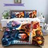 Thrones Game Pattern Bedding Quilt Set Quilt Cover Pillowcase Home Decoration Gift (1 * Duvet Cover + 2 * Pillowcase, Without Core)