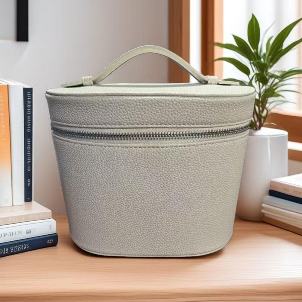 

Travel Tote Makeup Bag Portable Large Capacity Cosmetic Pouch Waterproof Multifunctional Travel Organizer бежевый