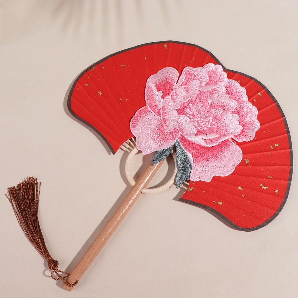 Chinese Style Peony Flower Embroidered Patches Sew on Clothes Patches Clothing Applique  Sewing
