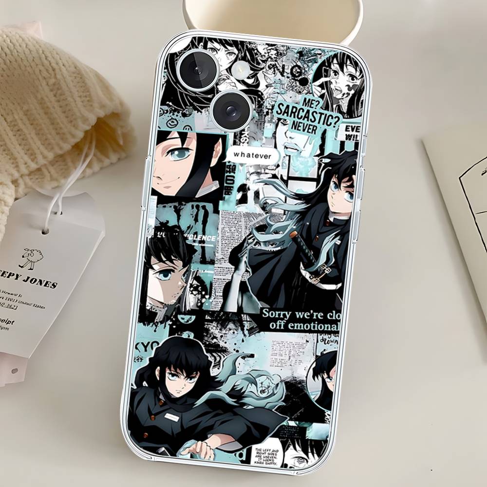 Cute T-Tokitos M-Muichiros Phone Case For Iphone17 16 15 11 13 14 Pro Max 7 8 Plus X Xr Xs Max Se2020 12mini Transparent Cov