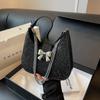 Chic Small Batch Crystal Chain Underarm Tote Bag 2024 New Spring Single Shoulder Crossbody Bag