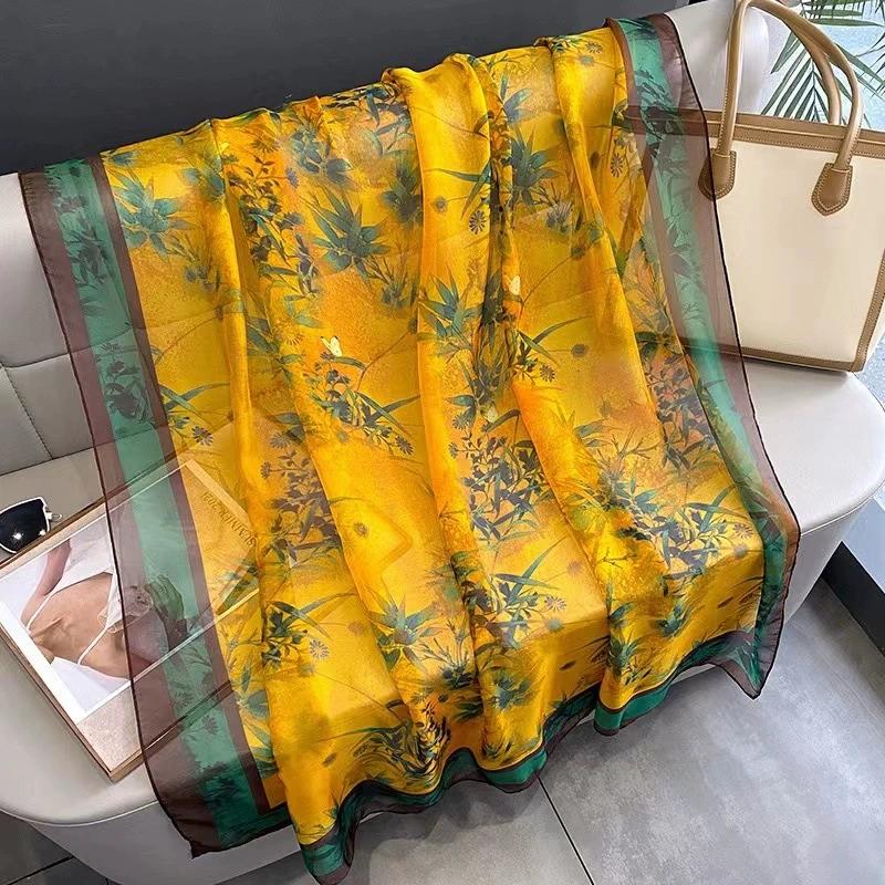 Spring Summer Women Large-size Gauze Beach Shawls Muslim Hijabs Travel Thin Sunscreen Scarf/Scarves