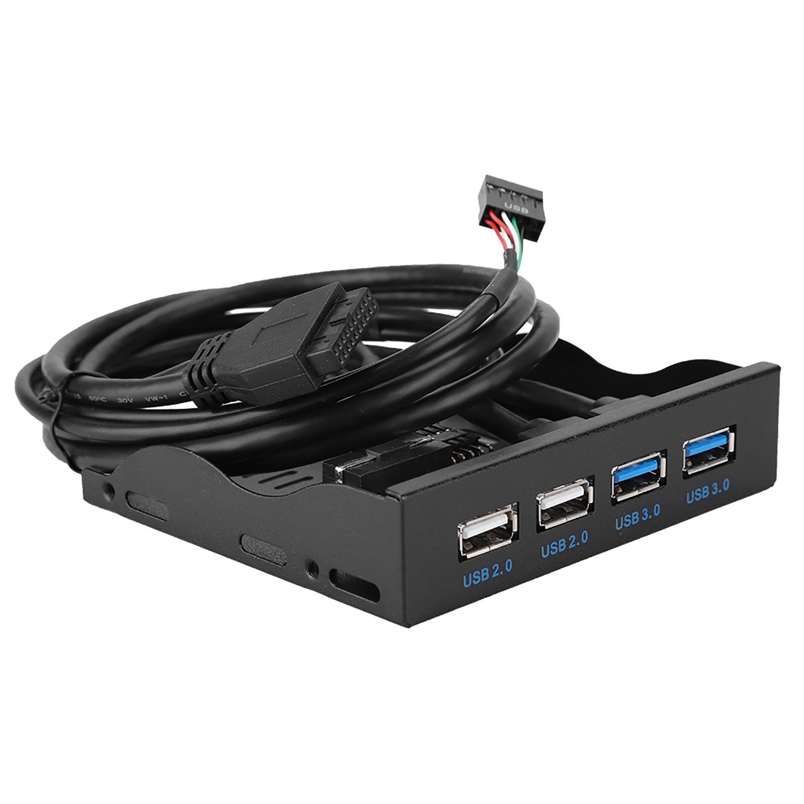 

3.5 inch 19PIn T9 Pin High Speed USB3.0+USB2.0 4 Port Floppy Drive Front Panel