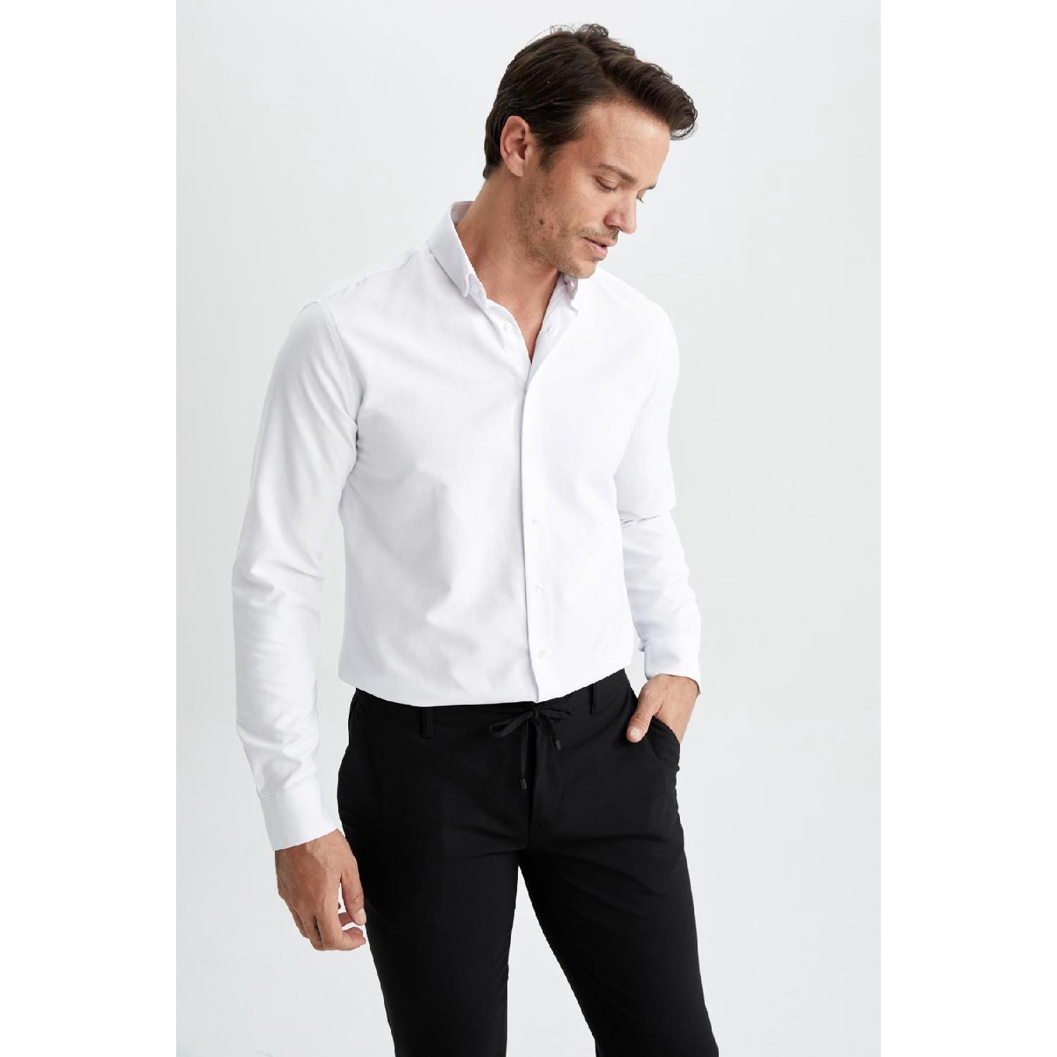 

Рубашка Modern Fit из хлопка с текстурой и длинными рукавами R4352az23sp L