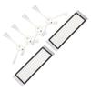 Vacuum Filter Side Brush Set Effective Cleanup Optimum Performance Long Life ABS Rubber for S50 S51