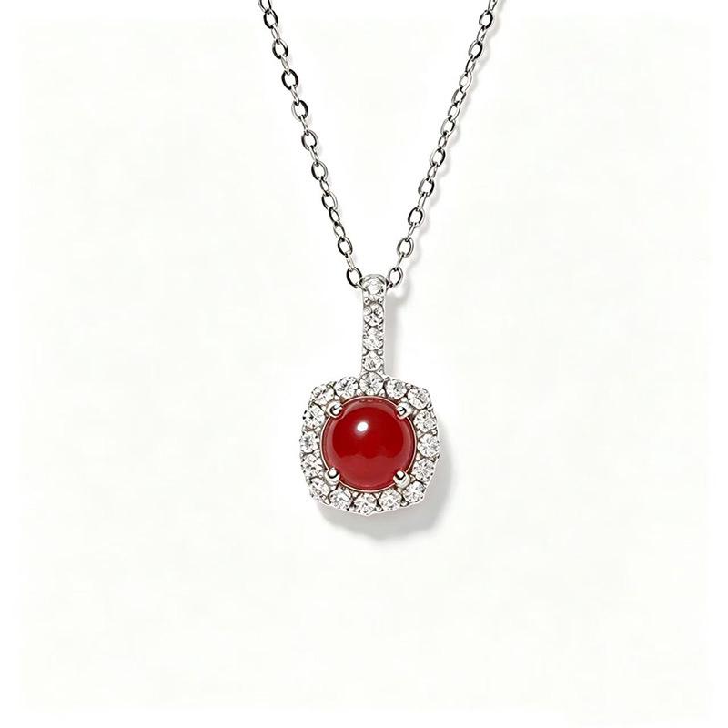 S925 Sterling Silver Zodiac Birthstone Necklace - Natural Gemstones, Light Luxury, Perfect Birthday Gift