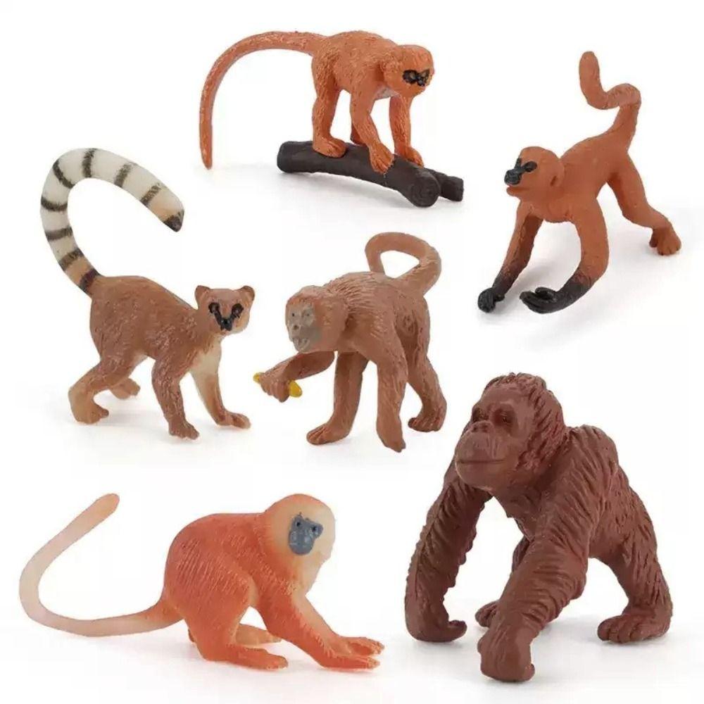 PVC Material Chimpanzee Model Education Orangutan Gorilla Model  Desk Ornament