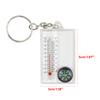 Multifunctional Handheld Mountain Climbing Thermometer Mini Compass Keyring Clip Keychain for Outdoor Hiking Camping